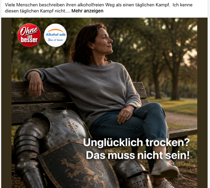 Screenshot der Facebook-Seite "Ohne ist besser"